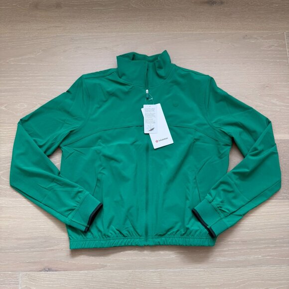 BNWT Lululemon Court Rival Tennis Track Jacket in Green - Size 6 - Picture 1 of 4